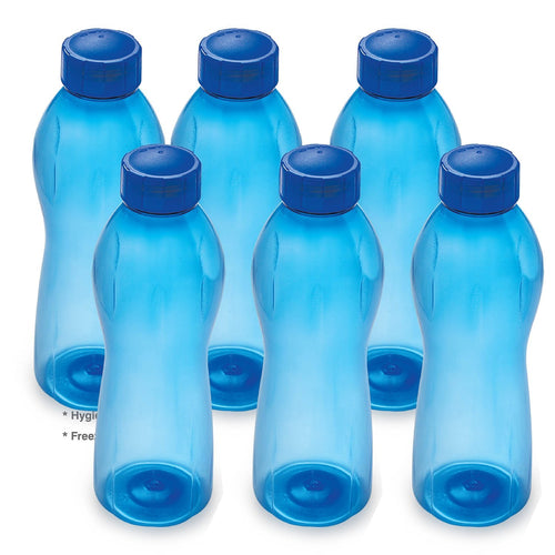 PET Bottle Set, 1 Litre, Set of 12, Blue