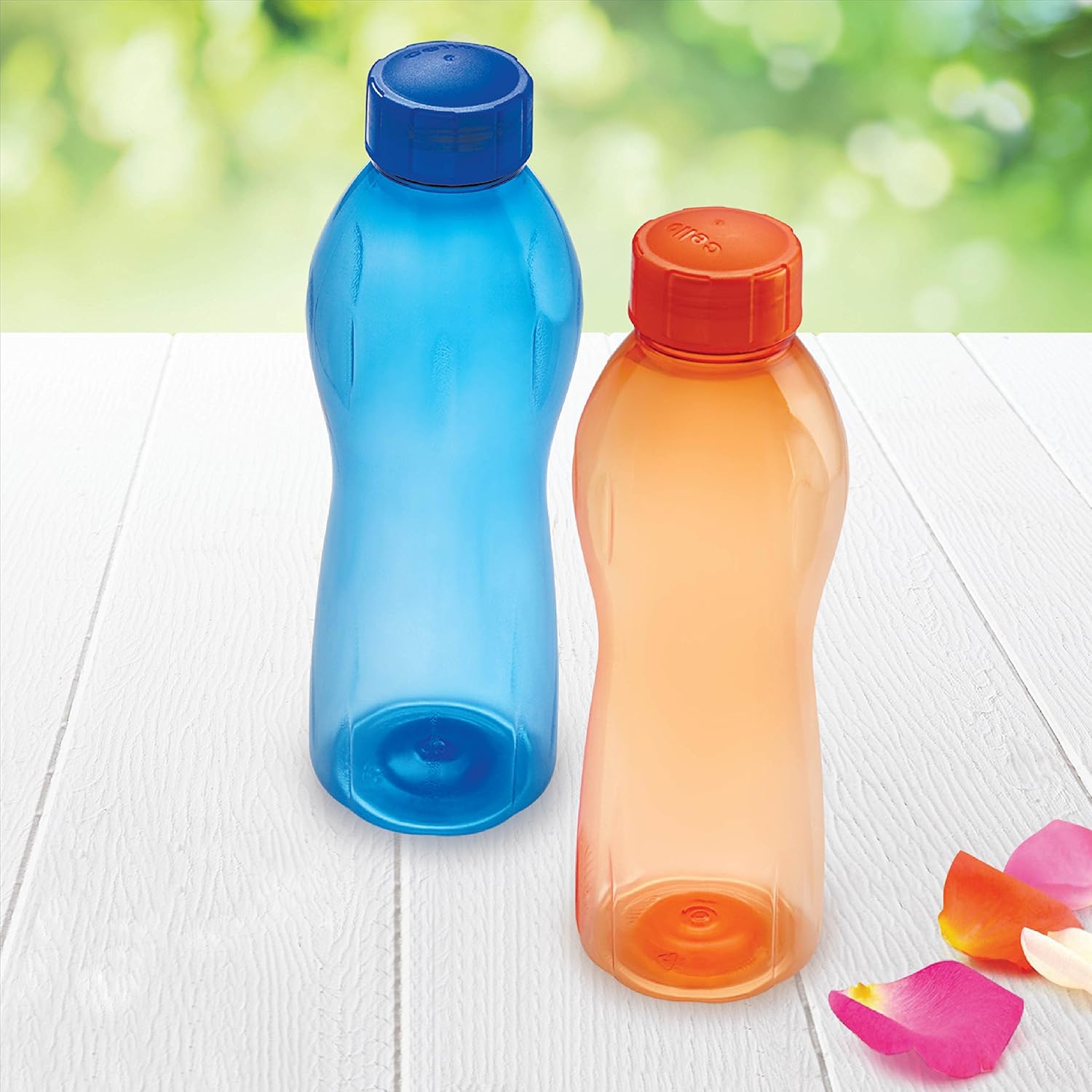 PET Bottle Set, 1 Litre, Set of 12, Blue